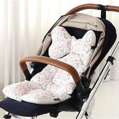2020 New Baby Stroller Seat Cushion Trolley Mattress Pad Cotton Mat Accessories Childrens Car Seat Liner with Butterfly Pillow