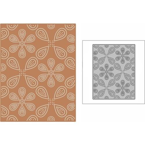 New Spotted Flowery Snowflakes Background Plate 2021 Metal Cutting Dies for DIY Scrapbooking and Card Making Embossing Craft