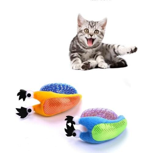 New Pet Cat Toy Scratch Toy Ball Cats Kittens Interactive Durable Funny Plush Toys For Boring Time Snail Shaped Supplies Product