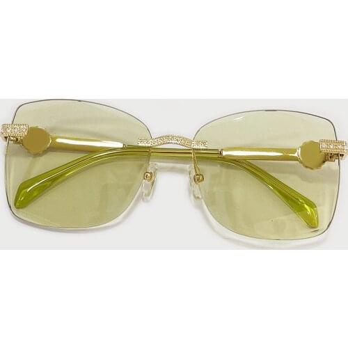 Candy Colors Rimless Sunglasses Women Female Gradient Sun Glasses Luxury Brand Desgin Eyewear Oculos De Sol UV400 Feminino