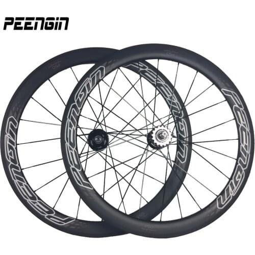 PEENGIN rueda de bicicleta 23mm width roue carbone 50mm Clincher carbon wheels single speed track bicicleta plegable wheelset
