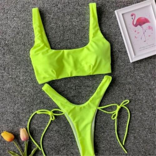 Sexy Women Swimwear Push-up Padded Bra Bandage Bikini Set Swimwear Triangle Swimsuit Bathing Thong Bikini Costumi Da Bagno Donna