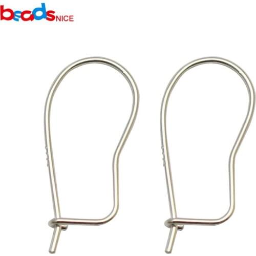 Beadsnice Pure Silver Earring Hooks Clasps Settings for Easy Diy Jewelry ID37136/ID37137