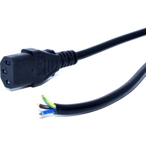 Powre Cords SJT female IEC 320 C13 ROJ Stripped and Retained