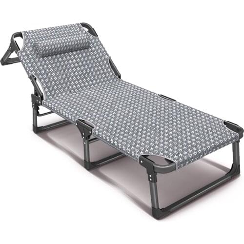 Folding bed reinforced single siesta bed portable marching bed domestic escort strong and durable recliner