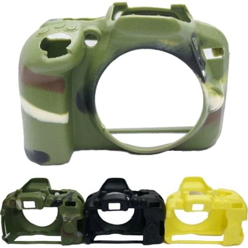 Camera Bag Soft Silicone Rubber Camera Bag For Nikon D5300 Cameras Body Cover Case Skin Camouflage Black Yellow