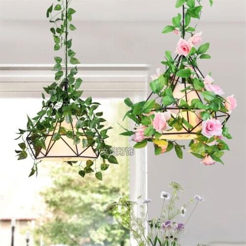 Vintage Diamond Plant pendant lights Kitchen Restaurant Loft Industry Retro Cafe Bar dining room Idyllic pendant lamps fixtures