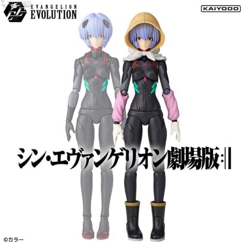 In Stock Kaiyodo Evangelion Evolution 022 Ayanami Rei 16Cm Anime Figure Collection Action Figure Model Collectible Toys Gifts