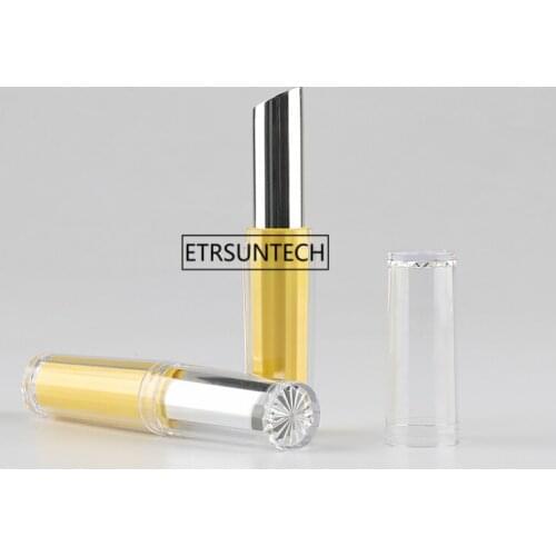 100pcs 5G Lipstick Tube,Yellow UV Lip Balm Sub-bottling,DIY Empty Cosmetic Container,Small Sample Lip Gloss Packaging F3064