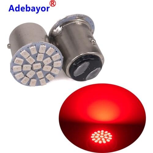 1x Car P21W 1157 Bay15d Red White 12V 22SMD LED Bulb Signal Light Super Bright Auto Turn Brake Reveres Parking Lamp