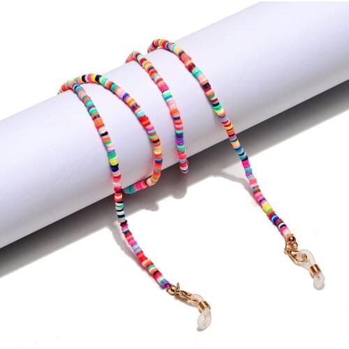 2021 Chic Fashion Handmade Mask Chain Holder Mixed Color Beads Glasses Chain Glasses Rope Accessary