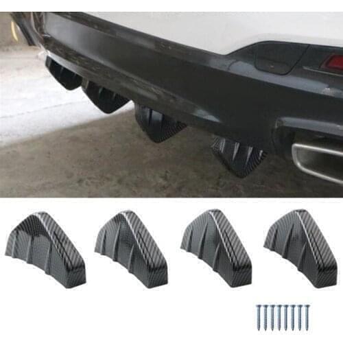 4Pcs Car Rear Bumper Lip Diffuser Accessories for RENAULT Avantime Captur CLIO Duster DOKKER Espace Fluence KADJAR Kangoo KAPTUR