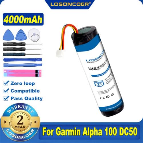 4000mAh 361-00029-02 Battery For Garmin Alpha 100, DC50, GAA002, GAA003, GAA004, T5, TT10, TT10 Dog Device, TT15
