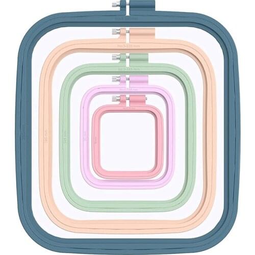 5 Pcs Embroidery Hoops, Cross Stitch Hoop Plastic Embroidery Hoops for DIY Art Craft Handy Sewing