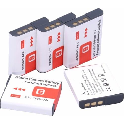 5Pcs NPBG1 NP-BG1 NP-FG1 Camera Battery For SONY Cyber-shot DSC-H3 DSC-H7 DSC-H9 DSC-H10 DSC-H20 DSC-H50 DSC-H55 DSC-H70 DSC-H90