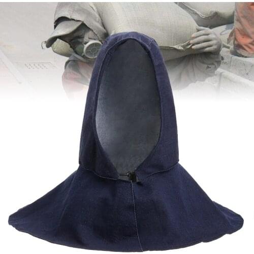 1pc Blue Denim Fabric Welding Hood Welding Caps Hats Flame Retardant Helmet Hat Welding Neck Protection for Welder Safety Cover