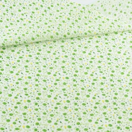 Booksew 100% Cotton Fabrics Sewing Light Green Flower Design Clothing Tilda Patchwork Fabric Crafts Dolls Tecido Tissue Pillows