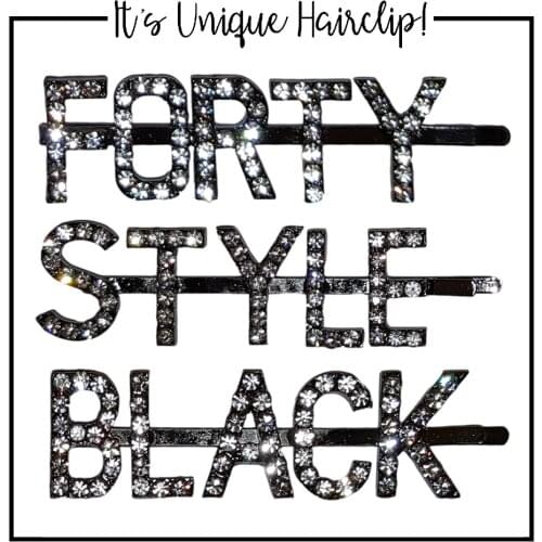 Bling Letters Hairpins Headwear for Women/Girls Hair Clips Barrette Tools Hair Accessories Custom Word Hair Clips Hair Pins