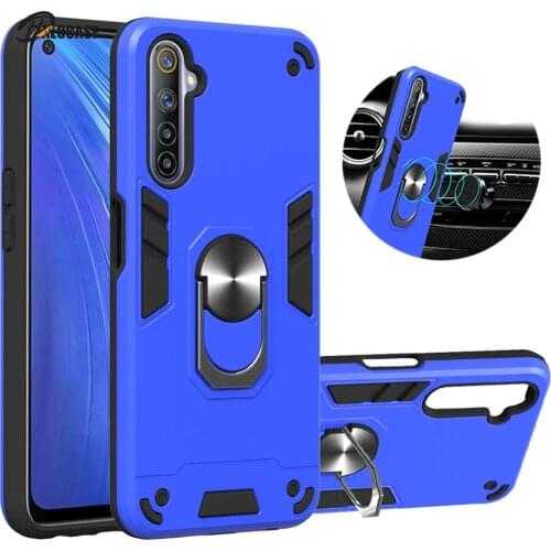 For OPPO Realme X XT X2 2 3 5 6 Pro 6i 3i C1 C2 C3 C11 C12 C15 Q Case Armor Car Magnetic Phone Cover Reno 2 2Z 2F 3 Pro Cases