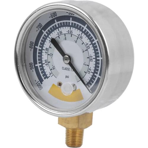 Electric Meter Pressure Gauge Accurate Air Gauge Instrument for 0 ~ -14psi 0 ~ -1000MPA Vacuum Pump Connector Digital Wattmeter
