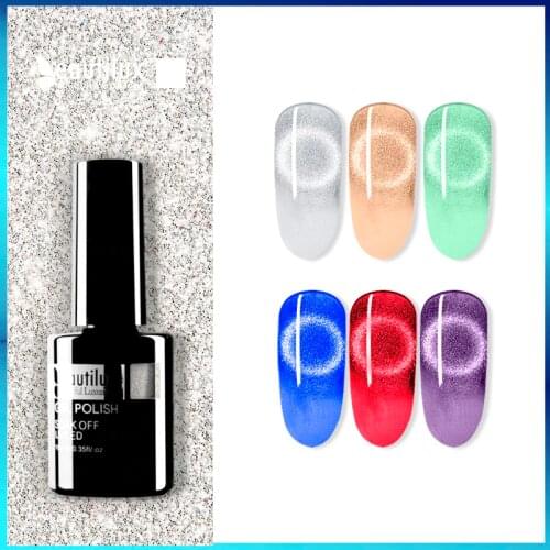 Beautilux 9D Platinum Cat Eye Gel Nail Polish Magnetc Cats Eye Semi Permanent Gels Nails Lacquer Nail Art Design Varnish 10ml