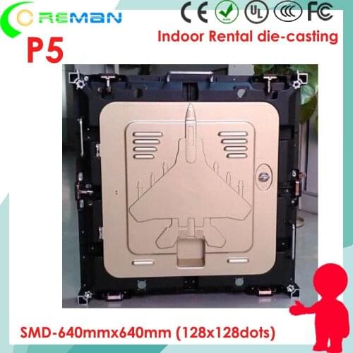 Best selling p5 rental led screen indoor, led display cabinet with power supply receiving card cable full set led panel cabinet