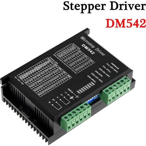 DM542 Stepper Motor Controller 2-phase Digital Stepper Motor Driver 18-48 VDC Max. 4.2A for 57 86 Series Motor