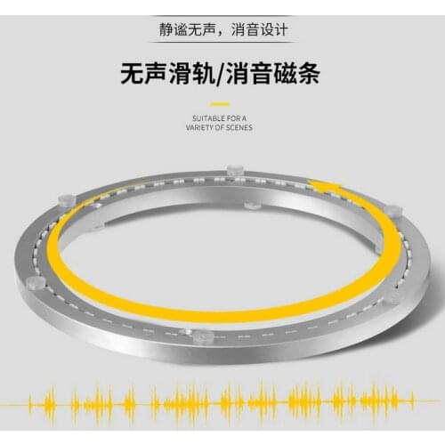 HQ MUTE TYPE Round Shape Turntable Plate Table Smooth Swivel Plate Rotating Table Aluminium Alloy Rotating Bearing Lazy Susan