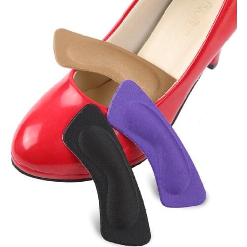 Sticky Fabric Shoe Sticker Back Heel Inserts Insoles Pads Cushion Liner Grip Pad 4D Soft Memory Foam Foot Care Shoe Accessories