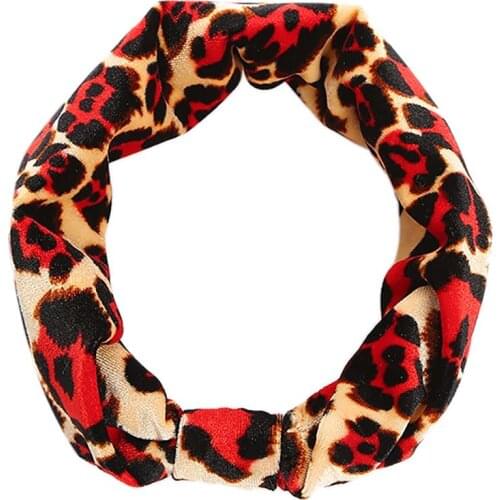 Fashion Women Hair Scrunchies Leopard Print Breathable Elastic Hair Band Yoga Headband For Women Girls Hair Accessories