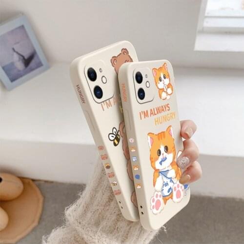 Fashionable Fluttonous Cat Phone Case For iPhone 12 Pro Max 11 X XS XR XSMAX SE2020 8 8Plus 7 7Plus 6 6S Plus Silicone Cover