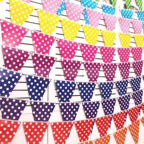 Dot bunting balloon pennant paper birthday party hotel shopping mall store celebration dress up decoration