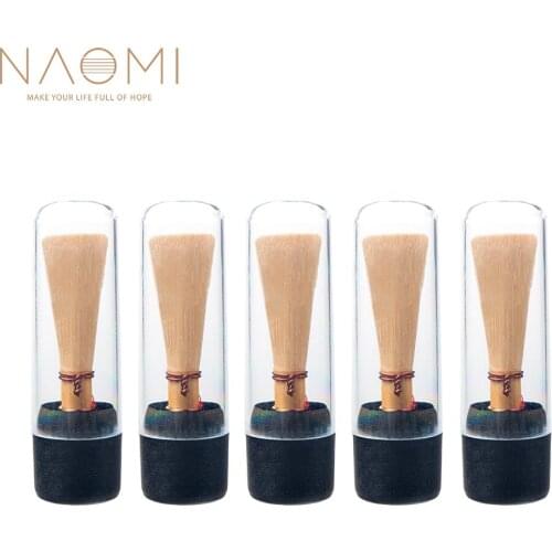 NAOMI 5PCS High Quality Medium Strength For Bassoon Reed Red Line With Plastic Bucket Packaging For Oboe