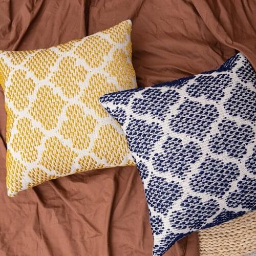 DUNXDECO Cushion Cover Decorative Pillow Case Artistic Modern Simple Geometric Weave Coussin Bedding Chair Cushion Cover