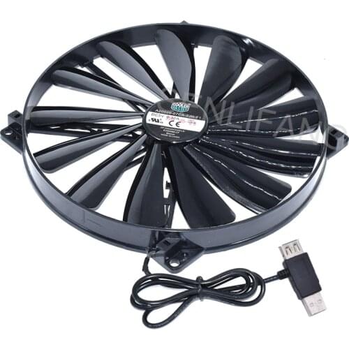 New For Cooler Master A20020-07CA-2JN-F1 DF2002005SELN DC5V 0.30A 20cm 200*200*20MM USB Cooling Fan