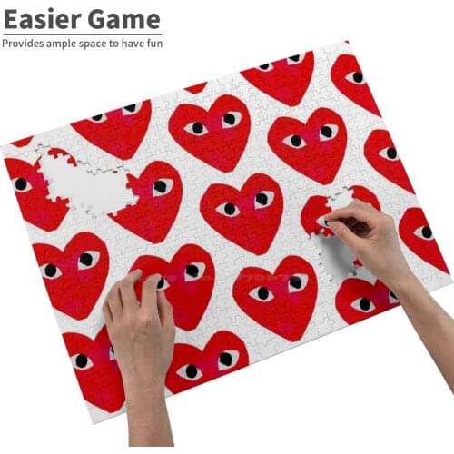 Jigsaw Puzzle Puzzles For Adults Release Pressure Kids Games Toys Red Heart Heart Eyes Trending Designer Paris France Comme De