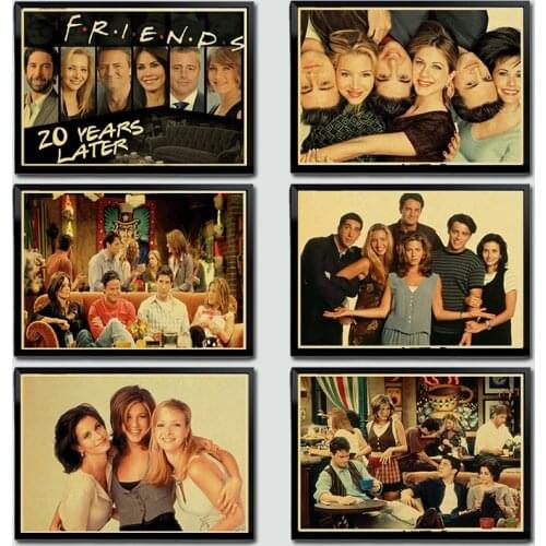 TV Series Friends Posters Kraft paper Retro Poster Home Decor Wall Sticker Modern Paintings Decorative Wall Poster