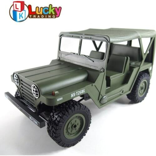 Amazing Electrics 4wd Voiture 4x4 RC Rock Crawler 1:14 Scale RC Offroad Cars with Light Military jeep Remote Control Cars