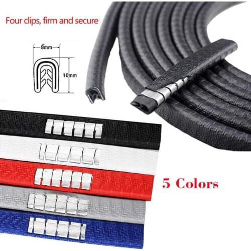 Universal Car Door Edge Scratch Protector 5-10M Strip Sealing Guard Trim Automobile Door Stickers Multicolor Optional