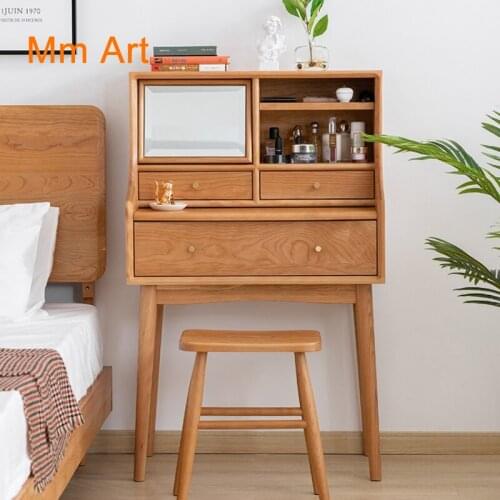 Nordic Pure Solid Wood Dresser Cherrywood Ins Small Apartment White Oak Japanese Bedroom