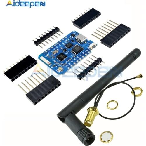 For WEMOS D1 Mini Pro 16M Bytes External Antenna Connector NodeMCU ESP8266 ESP-8266EX CP2104 WIFI Development Board Micro USB