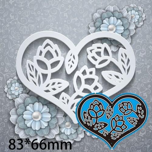 Cutting Metal Dies Hollow Flower Card New Stencils DIY Scrapbooking Paper Cards Craft Making Craft Decoration 83*66mm