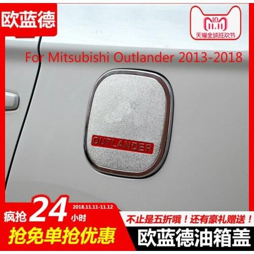 High-quality ABS Chrome car fuel tank cap decoration protection For Mitsubishi Outlander 2013-2018 Car-styling Car-covers
