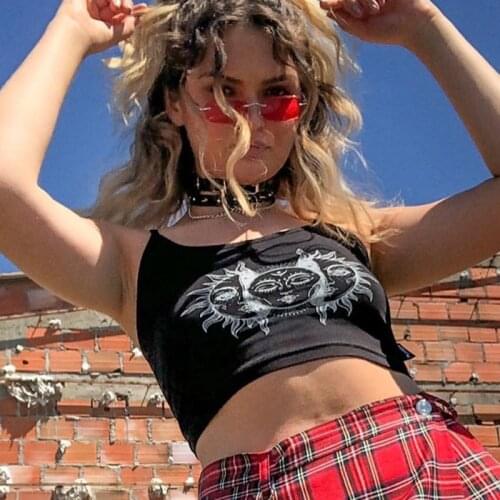 2020 Summer Women Retro Spaghetti Strap Tank Top Vest Crop Tops Bra Bustier Sexy Tops Party Club Sleeveless Female Shirts