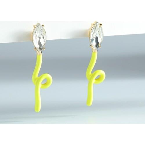 LUNA CHIAO Women Fashion Jewelry Enameled Snake Stud Earring - Statement Earrings