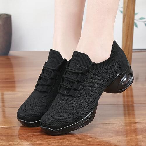 Jazz Dance Shoes Women Sneakers Modern Dancing Children Kids Mesh Soft Outsole Sports Hip Hop Waltz Ballroom Casual Shoes Female