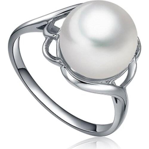 Sinya 925 sterling silver rings with AAA natural freshwater pearl jewelry for women Christmas Valentines Day mothers day gift