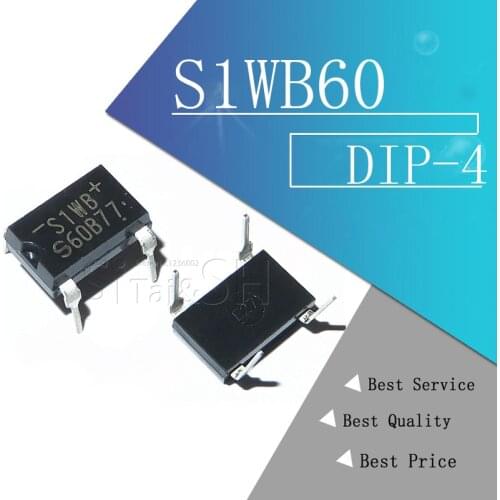 10pcs/lot S1WB S1WB60 S1WBS60 4 1A/600V DIP-4