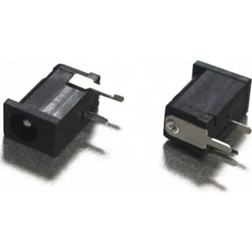 200PCS DC Power Socket DC-002 DC002 DC-002-1.1 3.5-1.1mm 3.5*1.1mm Sockets Connector / copper feet