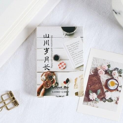 28 Pcs/Set Mountain and River are Long Mini Lomo Postcard/Greeting Card/Birthday Letter Envelope Gift Card